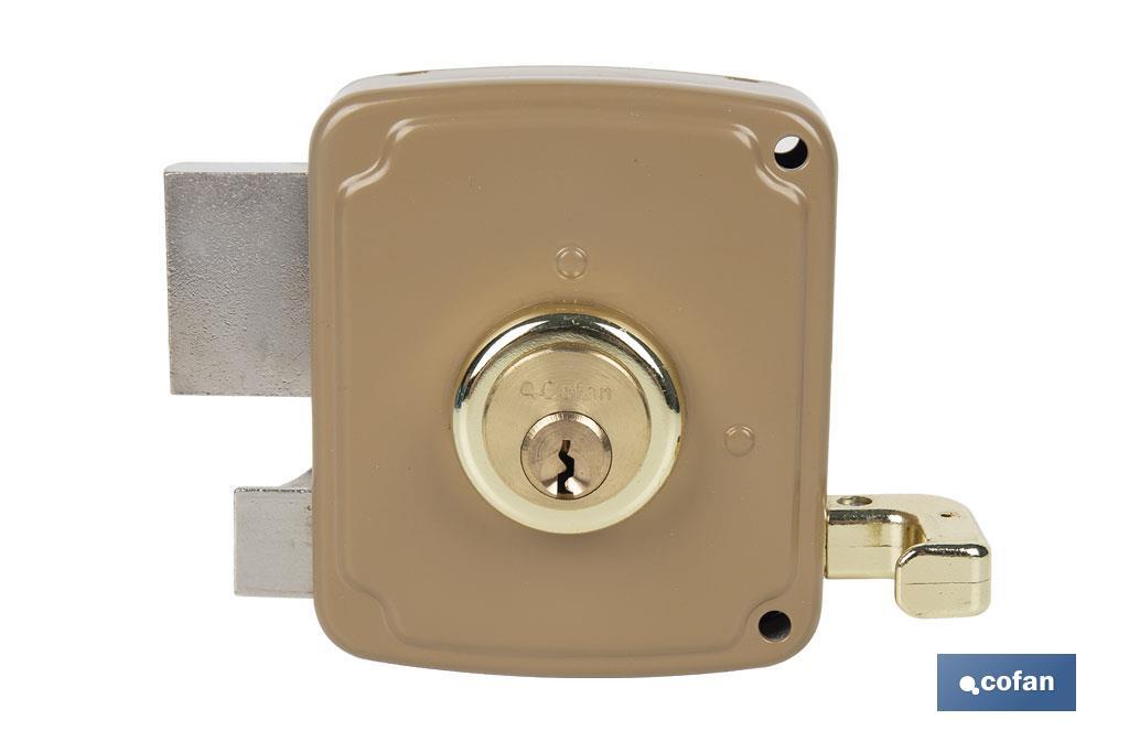 CERRADURA SOBREPONER C/CERRADERO 100mm DERECHA