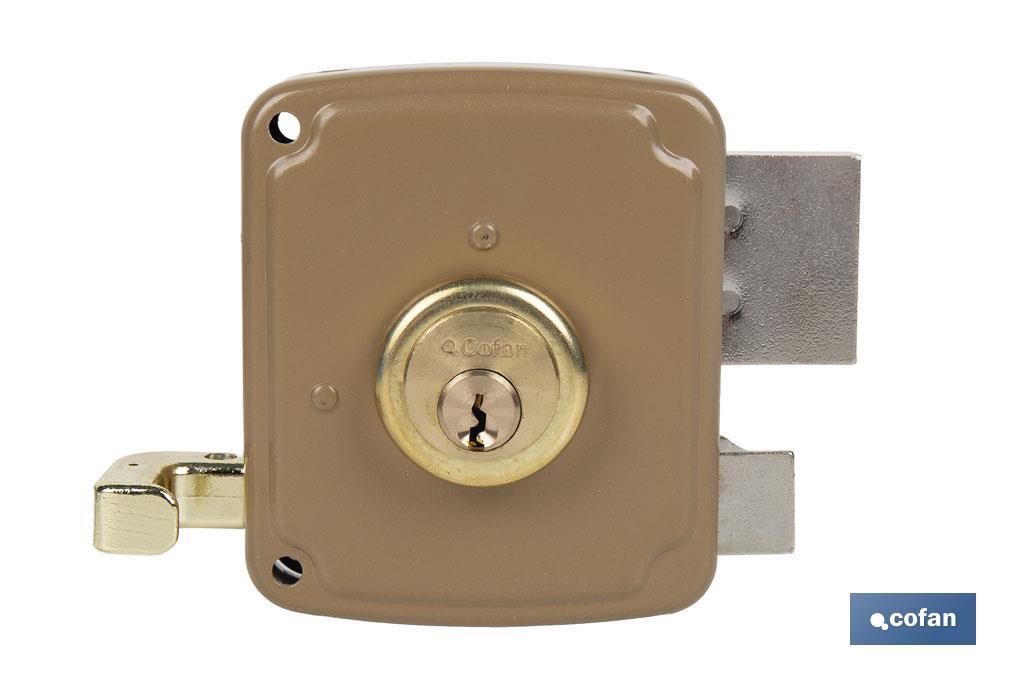 CERRADURA SOBREPONER C/CERRADERO 140mm IZQUERDA