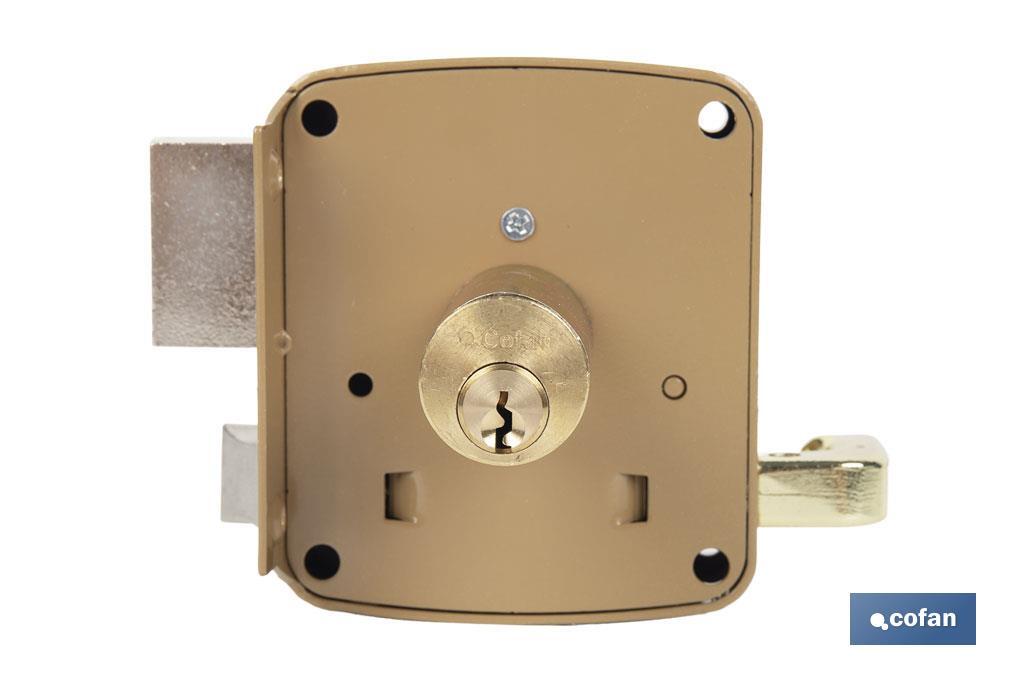 CERRADURA SOBREPONER C/CERRADERO 140mm IZQUERDA