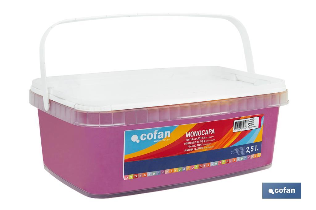 PINTURA PLÁSTICA MONOCAPA Magenta (2,5 LT)