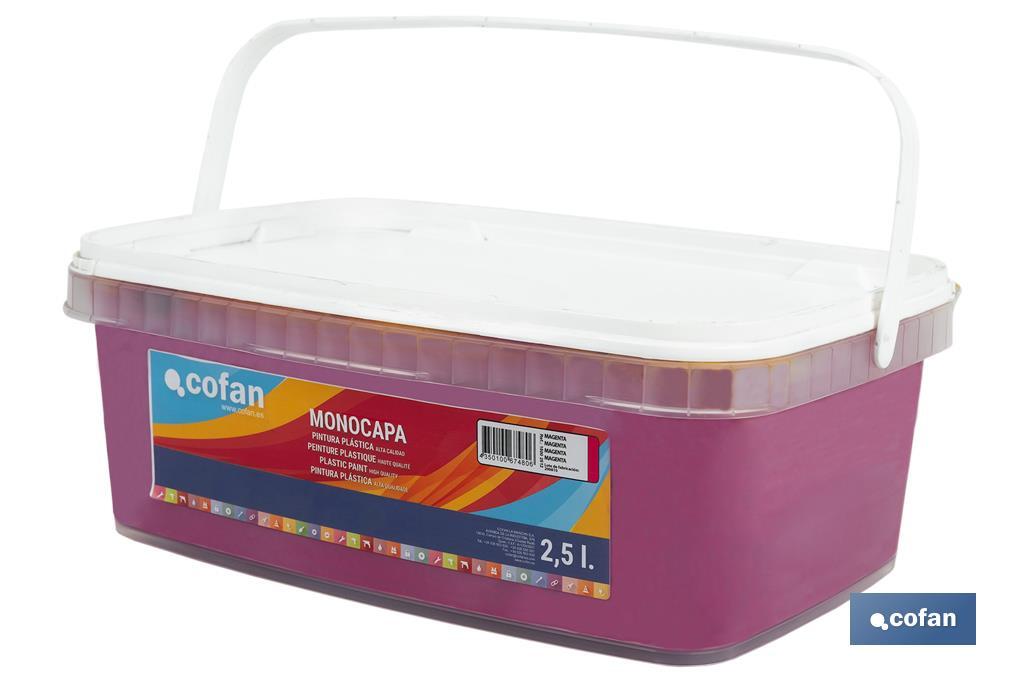PINTURA PLÁSTICA MONOCAPA Magenta (2,5 LT)