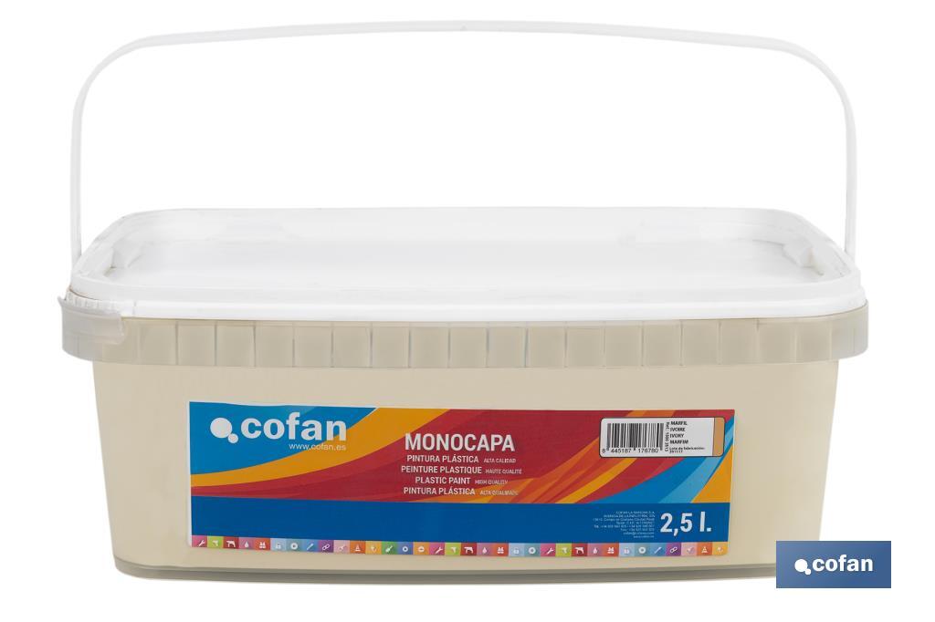 PINTURA PLÁSTICA MONOCAPA Marfil (2,5 LT)