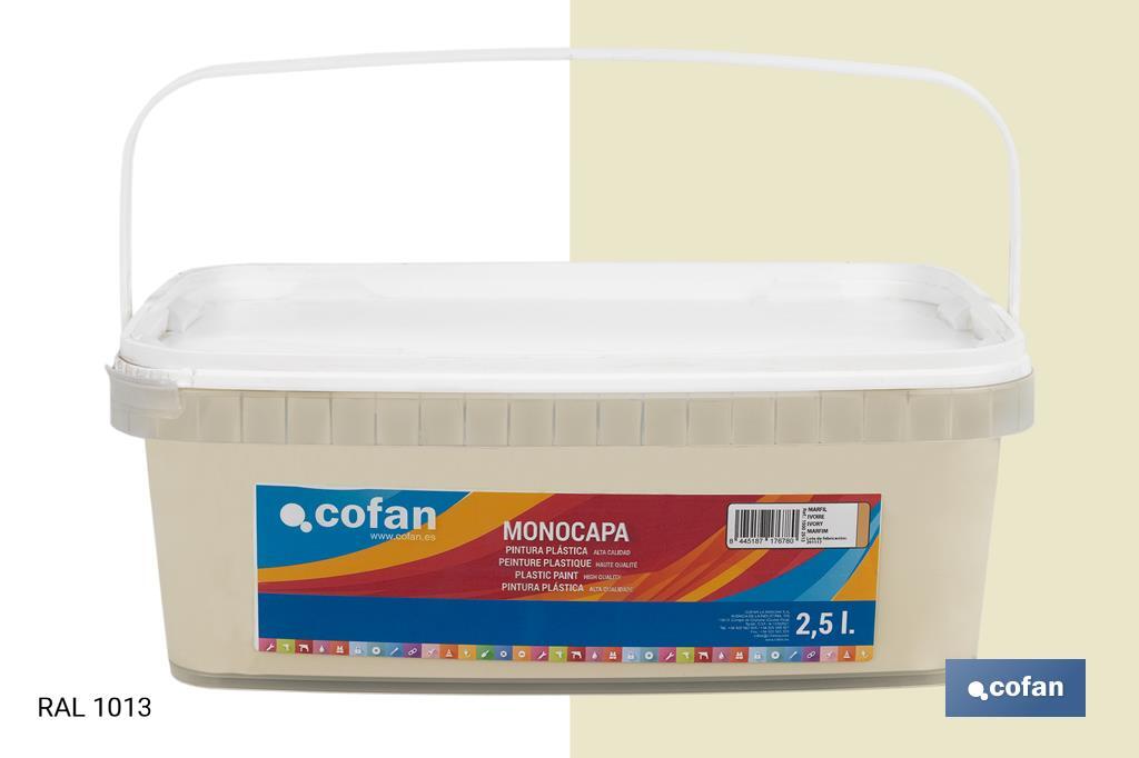 PINTURA PLÁSTICA MONOCAPA Marfil (2,5 LT)