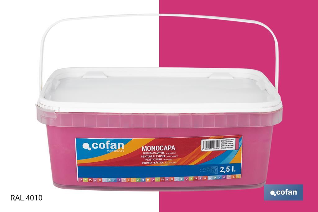 PINTURA PLÁSTICA MONOCAPA Magenta Suave (2,5 LT)