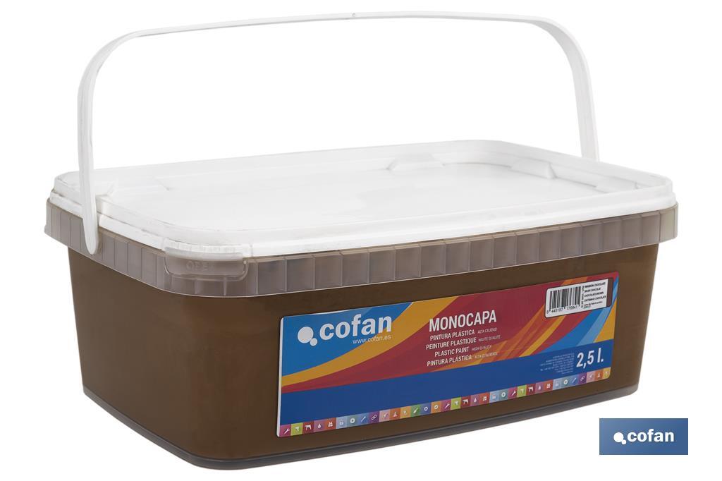 PINTURA PLÁSTICA MONOCAPA Marron Choco. (2,5 LT)