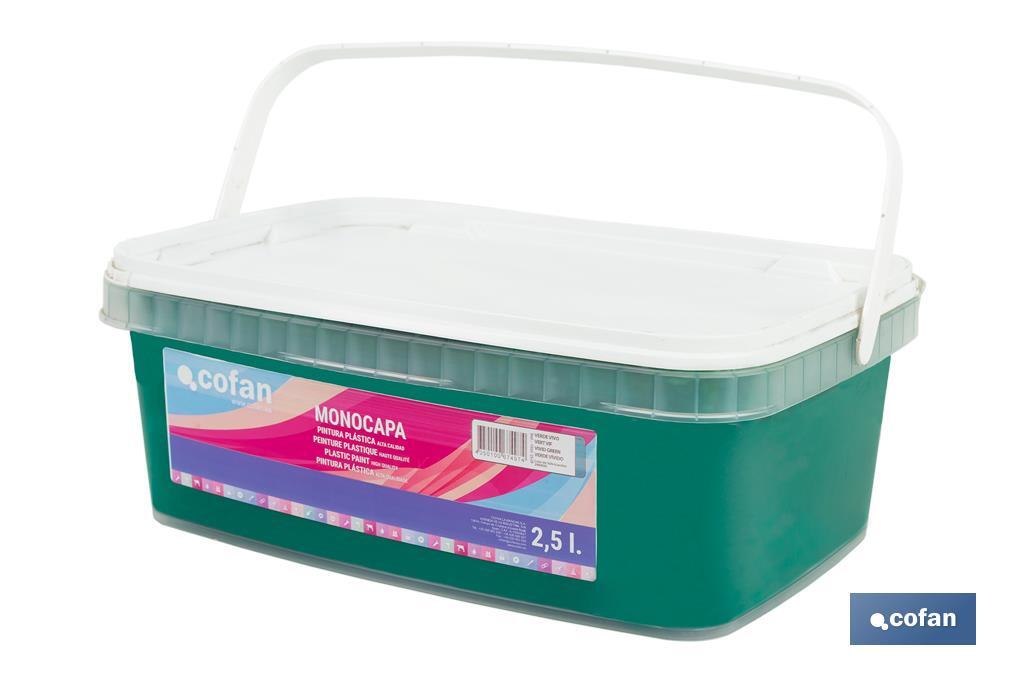 PINTURA PLÁSTICA MONOCAPA Verde Vivo (2,5 LT)