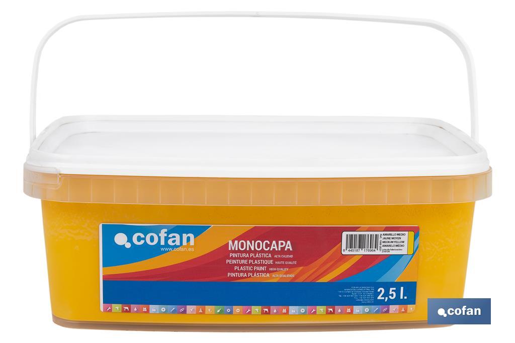 PINTURA PLÁSTICA MONOCAPA Amarillo Medio (2,5 LT)
