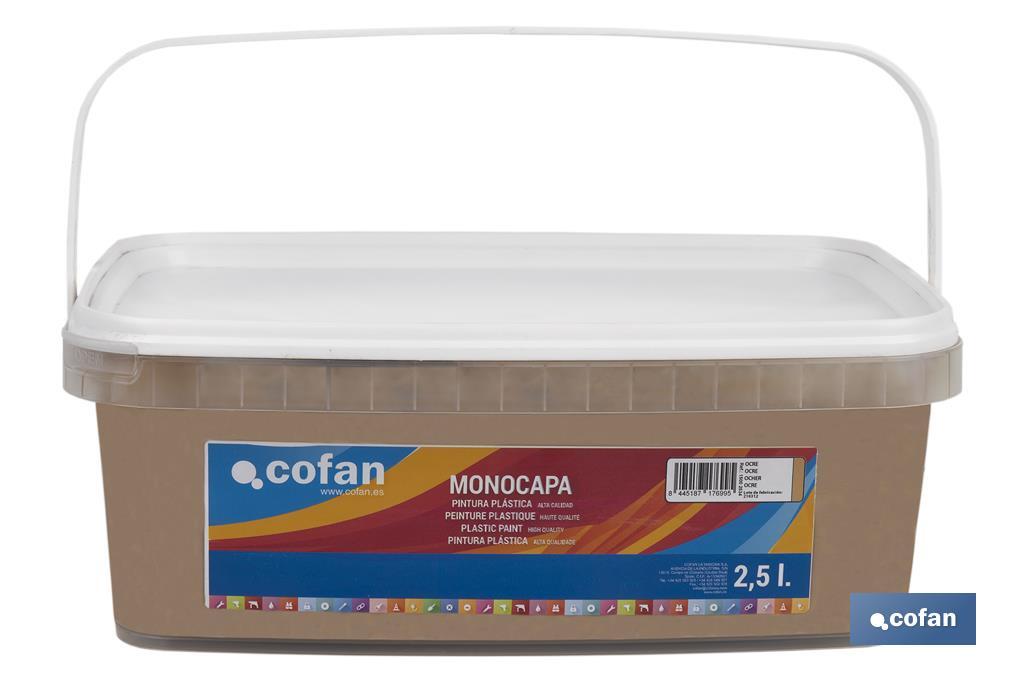 PINTURA PLÁSTICA MONOCAPA Ocre (2,5 LT)