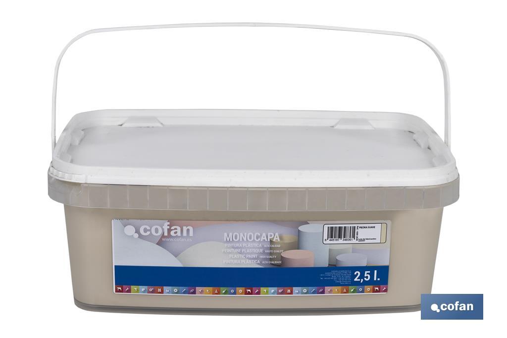 PINTURA PLÁSTICA MONOCAPA PIEDRA SUAVE 2,5 L