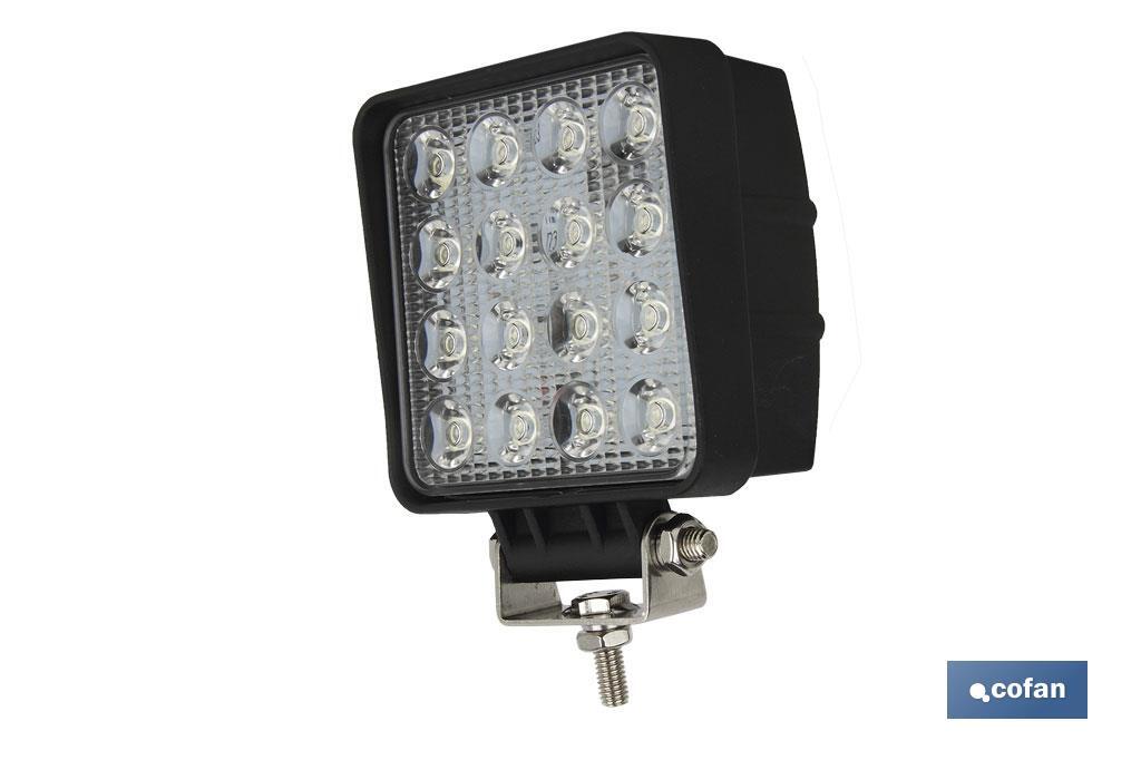 FARO TRABAJO 16 LED 3360Lm 6000K 48W, IP67 (10-30V)