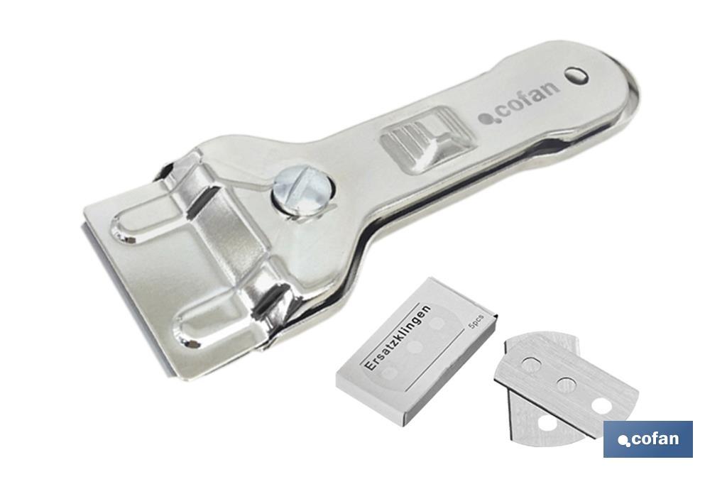 RASQUETA DE VITROCERÁMICA INOX. MODELO SENA 13,5 X 4,5 CM