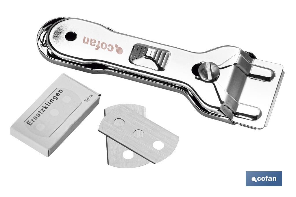 RASQUETA DE VITROCERÁMICA INOX. MODELO SENA 13,5 X 4,5 CM