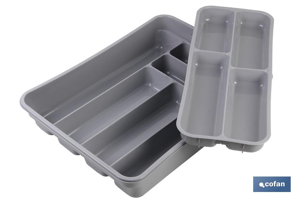 CUBERTERO GRIS 40X30X7 cm DOS ALTURAS venta unitaria