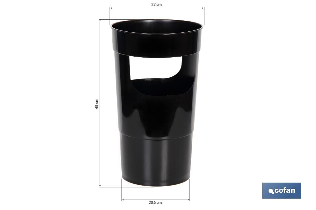 PARAGÜERO NEGRO POLIPROPILENO 27 X 20.6 X 45 CM venta unitaria