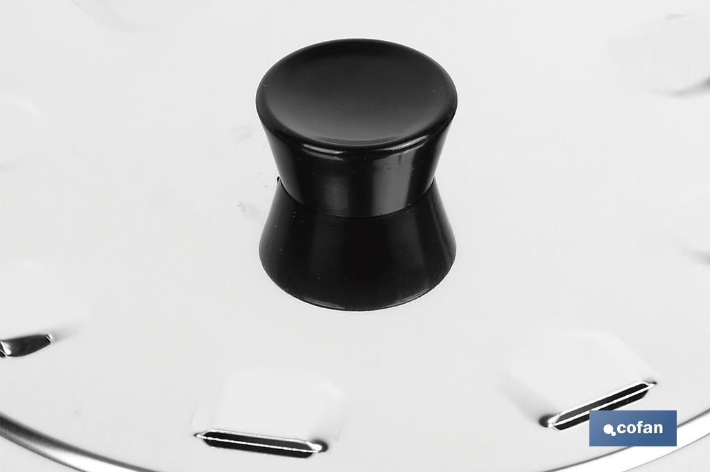 TAPA C/DESVAPO ACERO INOX 32 cm