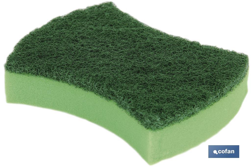 PACK DE 3 ESTROPAJOS VERDES CON ESPONJA venta unitaria