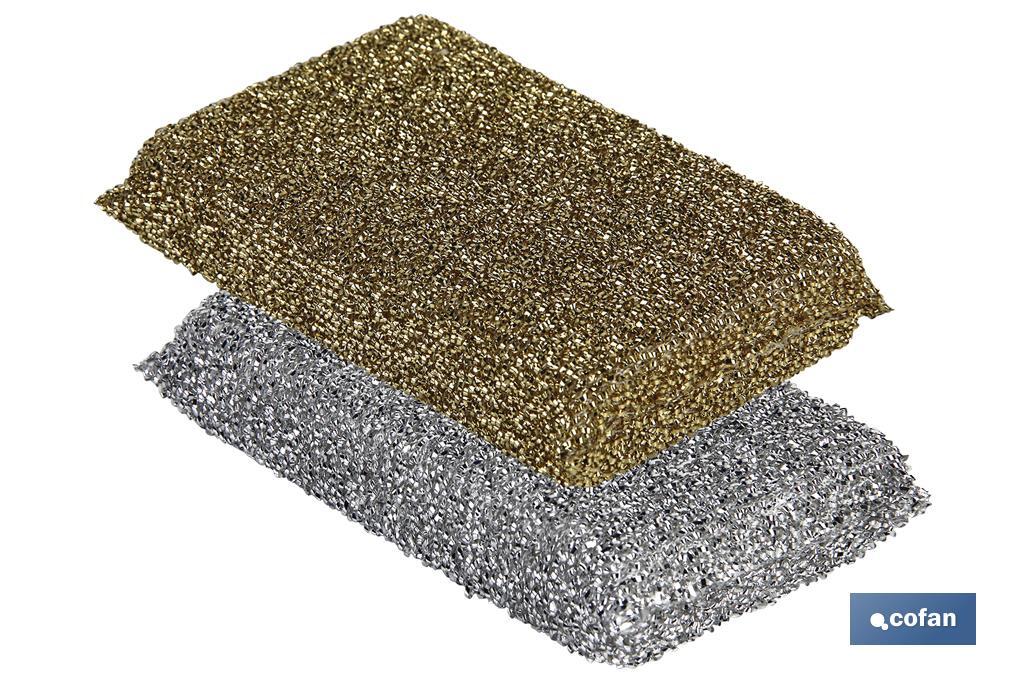 PACK DE 2 MULTIESPONJAS COLOR ORO Y PLATA venta unitaria