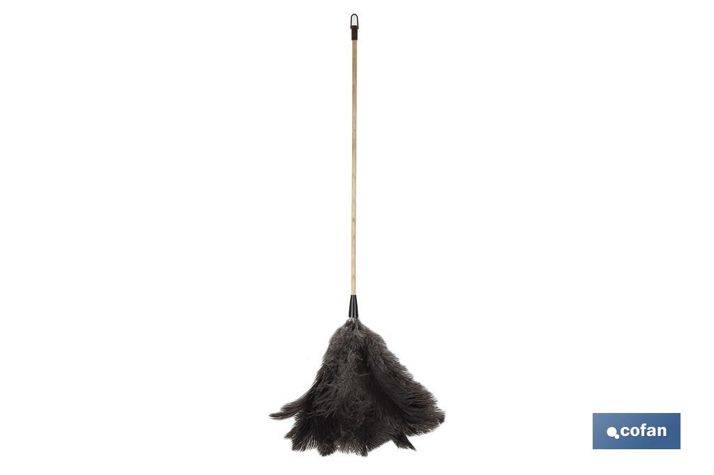 PLUMERO PLUMA AVESTRUZ MADERA CLASE A