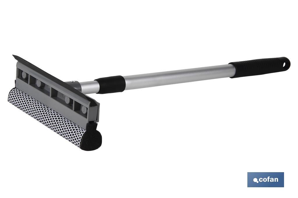 LIMPIACRISTALES ESPONJA Y RASPADOR EXTENSIBLE 48-76.5cm