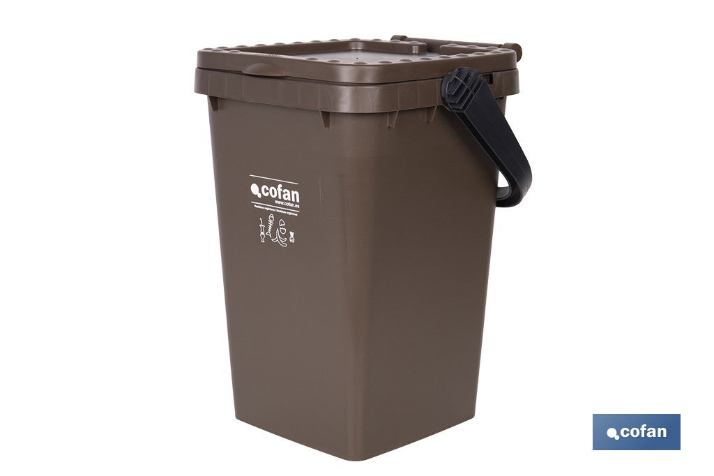 CONTENEDOR MARRON PARA RESIDUOS ORGANICOS 25L