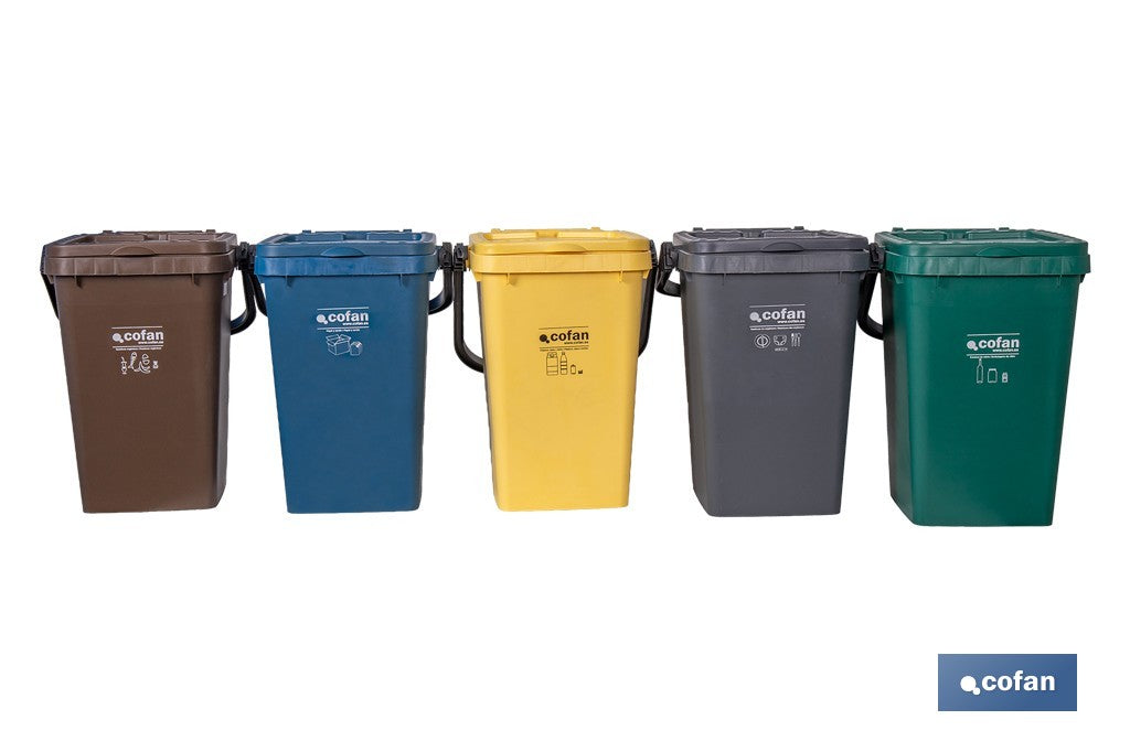 CONTENEDOR GRIS PARA RESTOS 25L.