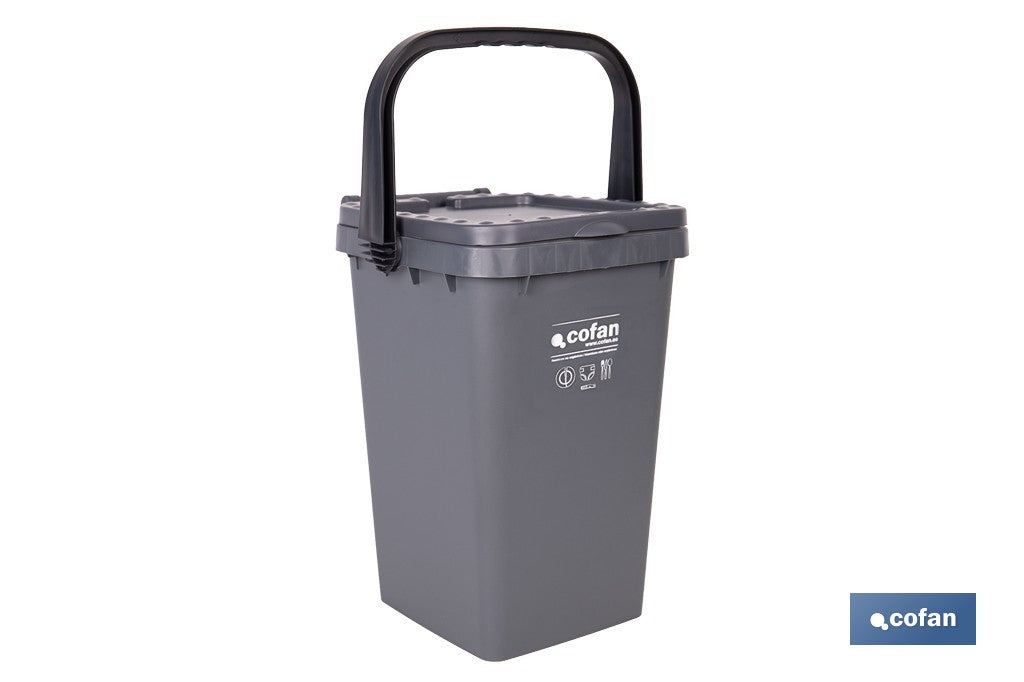 CONTENEDOR GRIS PARA RESTOS 25L.