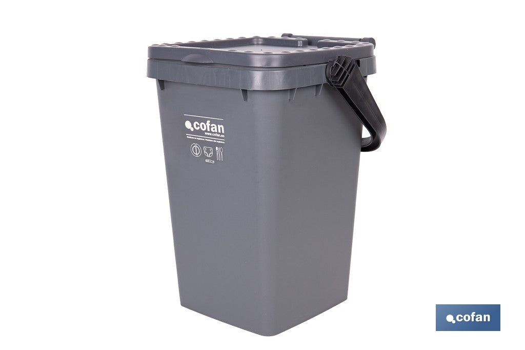 CONTENEDOR GRIS PARA RESTOS 25L.