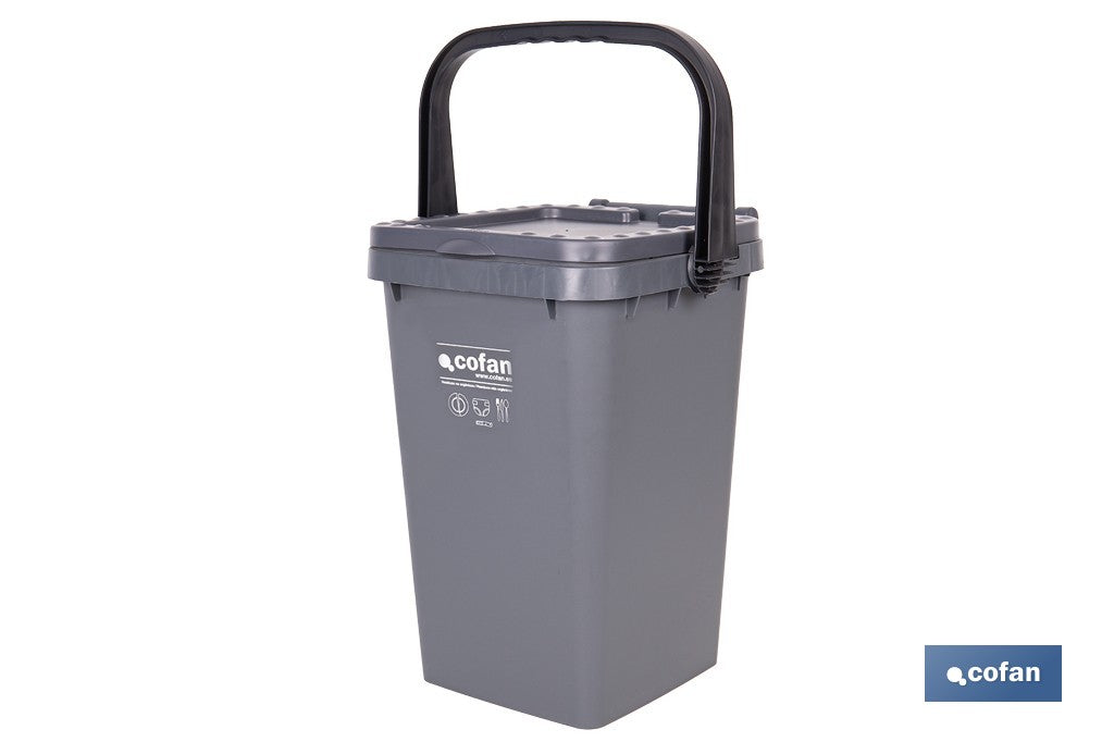 CONTENEDOR GRIS PARA RESTOS 25L.