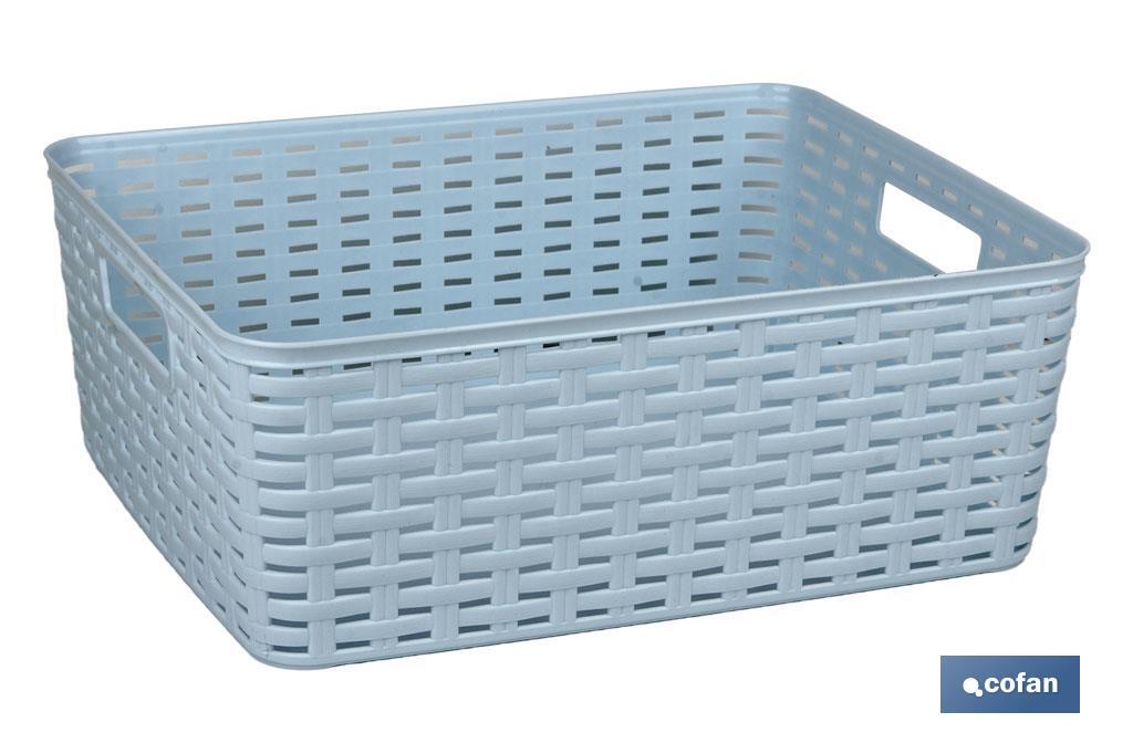 CESTA MULTIUSOS 12L 36X28X13.5 cm AZUL CIELO venta unitaria