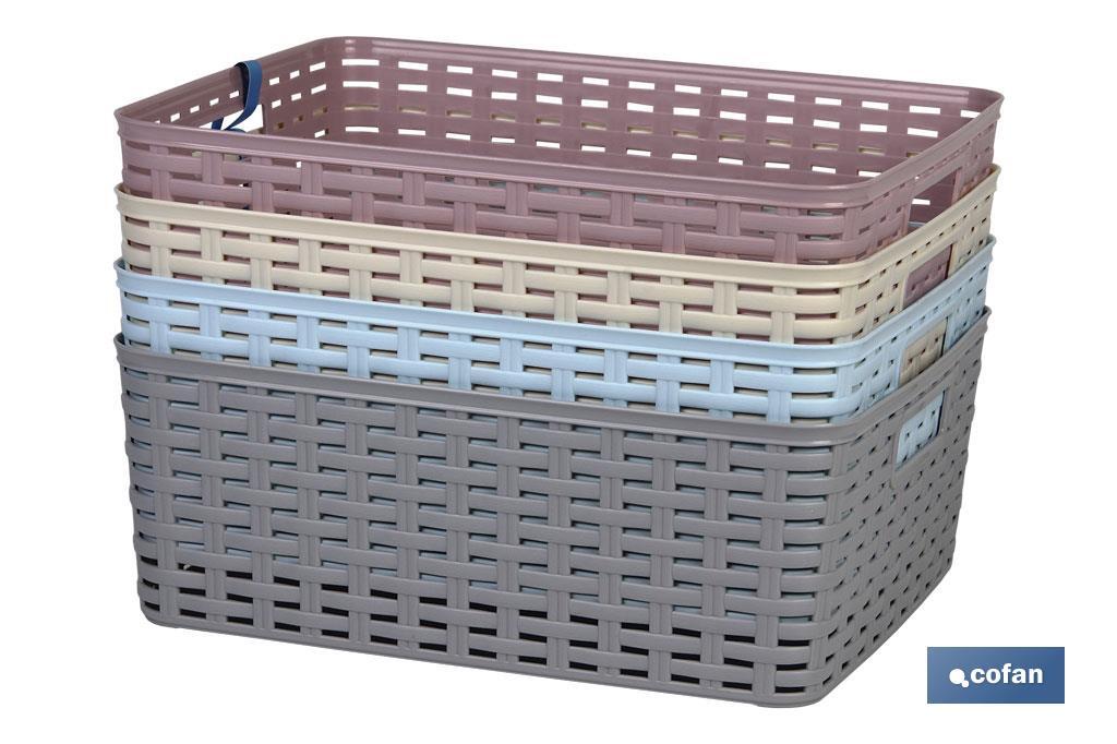 CESTA MULTIUSOS 12L 36X28X13.5 cm AZUL CIELO venta unitaria