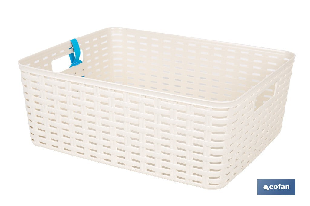CESTA MULTIUSOS 12L 36X28X13.5 cm BEIGE venta unitaria