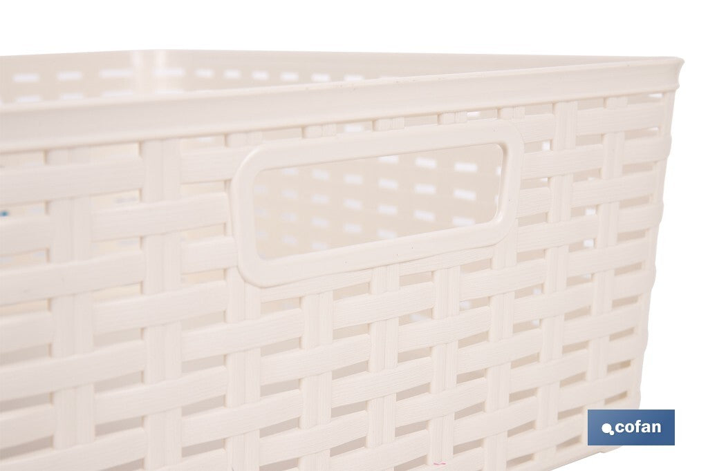 CESTA MULTIUSOS 12L 36X28X13.5 cm BEIGE venta unitaria