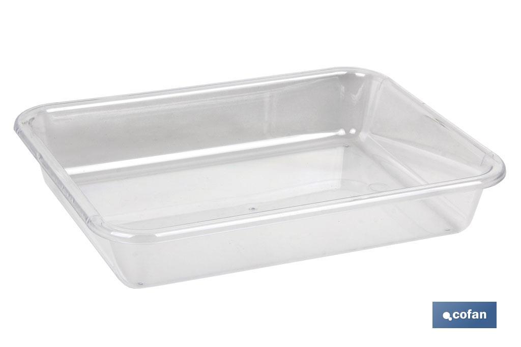 BANDEJA 31.5X23.5X6.5cm MULTIUSOS TRANSPARENTE venta unitaria
