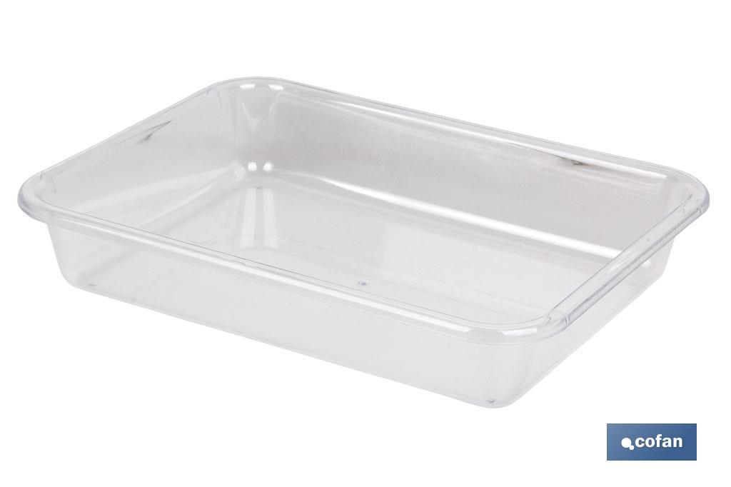 BANDEJA 31.5X23.5X6.5cm MULTIUSOS TRANSPARENTE venta unitaria