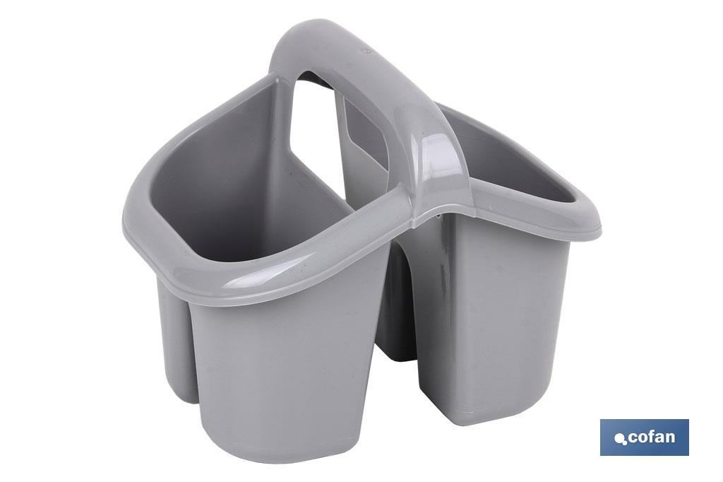 ESCURRECUBIERTOS CON ASA GRIS 19.5X15.5X16cm venta unitaria