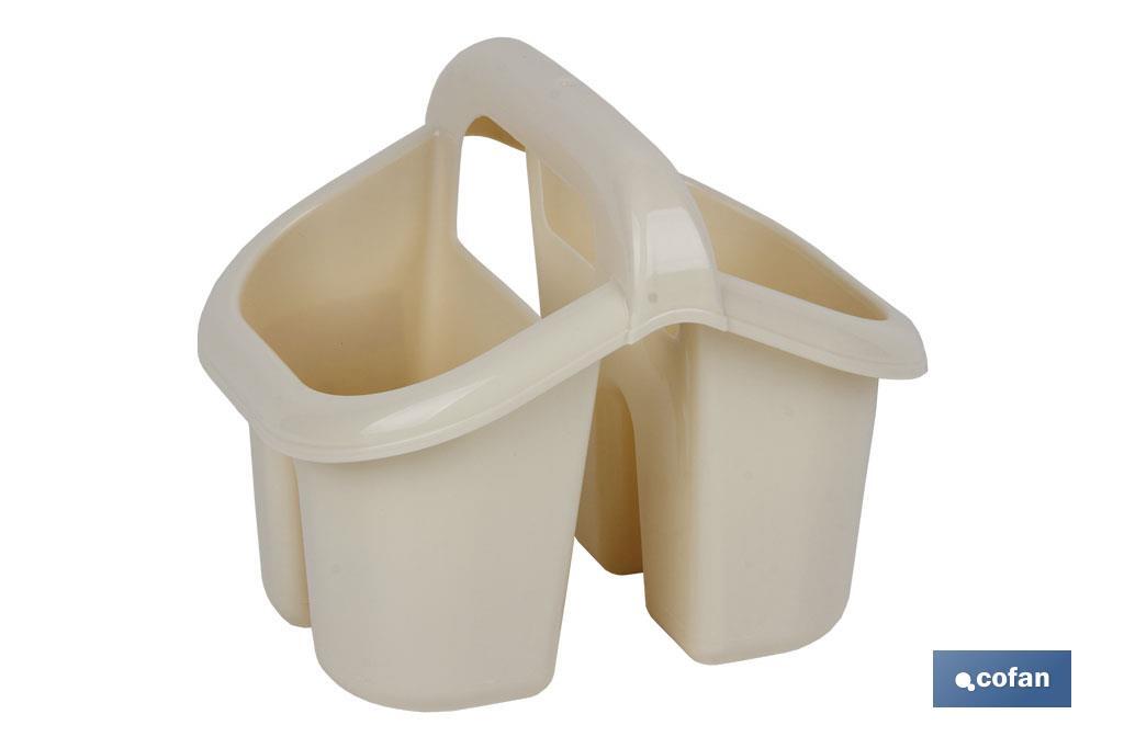 ESCURRECUBIERTOS CON ASA BEIGE 19.5X15.5X16cm venta unitaria
