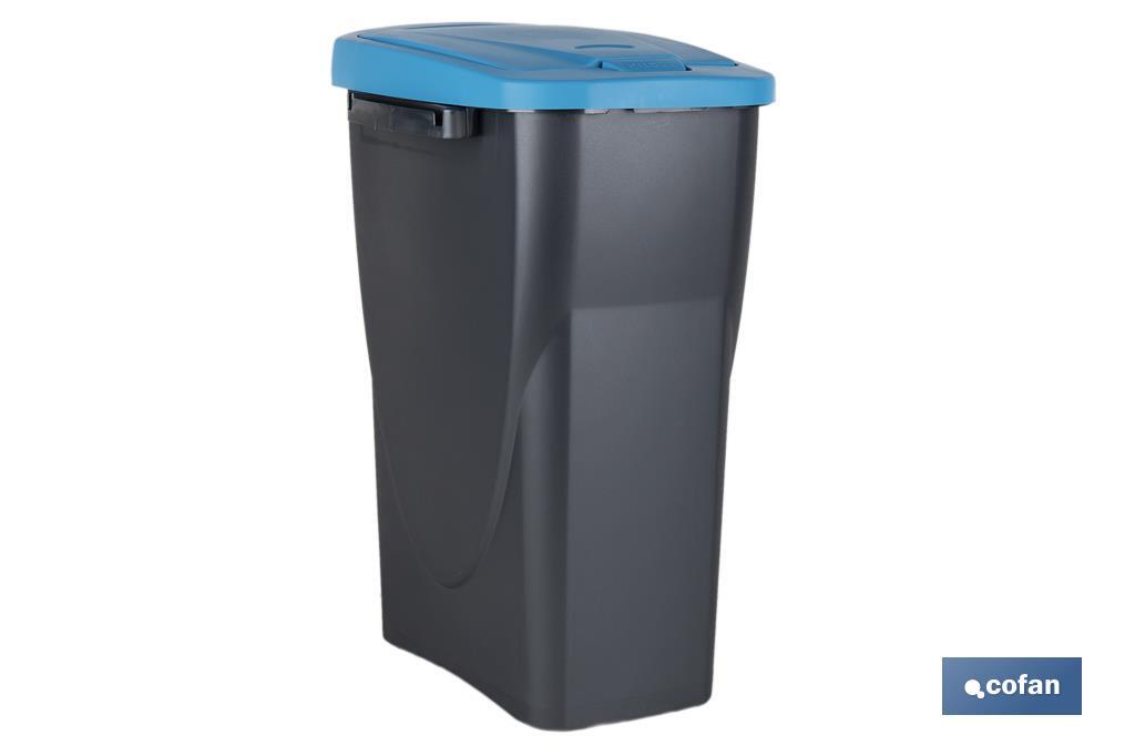 CUBO DE BASURA PARA RECICLAR 15 LITROS COLOR AZUL 20 X 31 X 42 CM