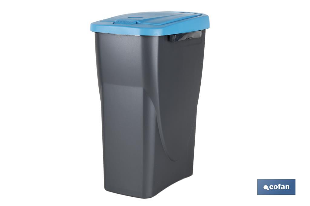 CUBO DE BASURA PARA RECICLAR 15 LITROS COLOR AZUL 20 X 31 X 42 CM
