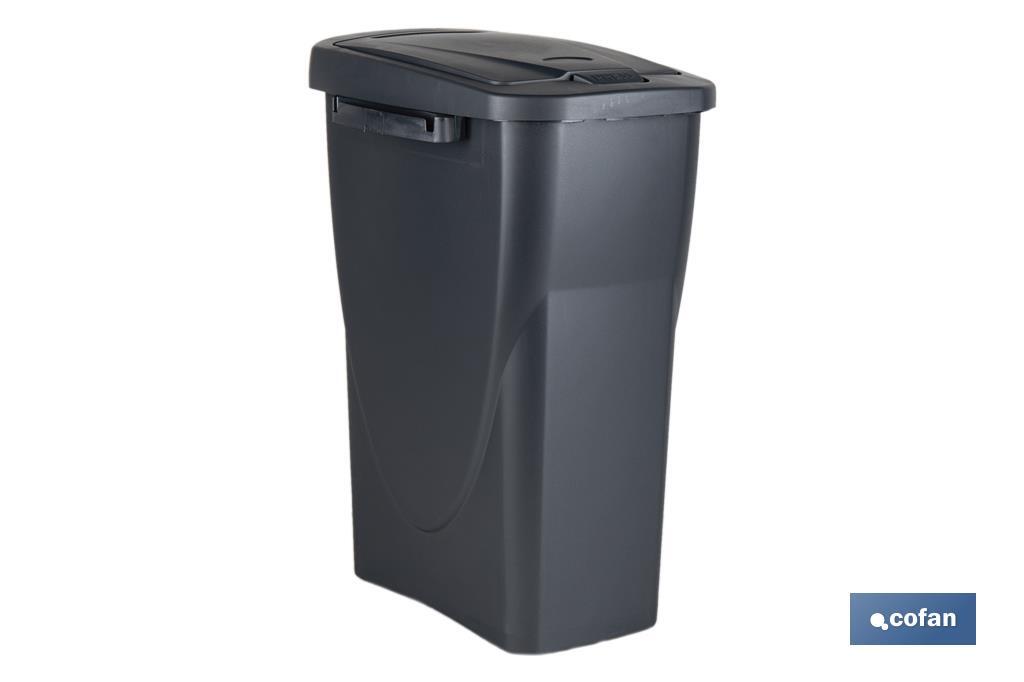 CUBO DE BASURA PARA RECICLAR 15 LITROS COLOR GRIS 20 X 31 X 42 CM