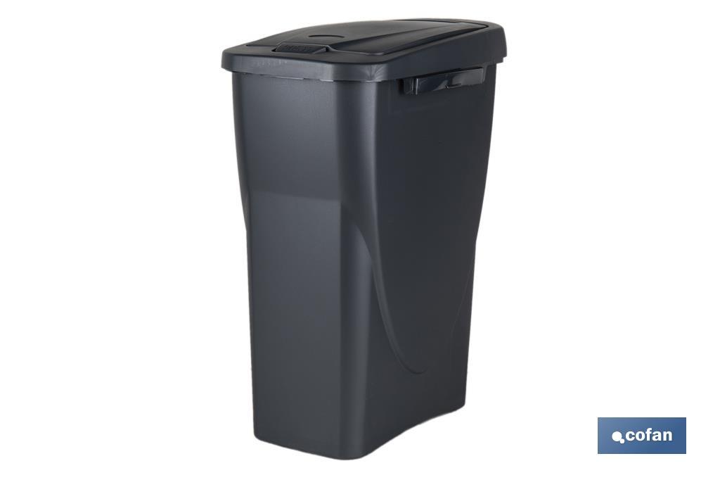 CUBO DE BASURA PARA RECICLAR 15 LITROS COLOR GRIS 20 X 31 X 42 CM