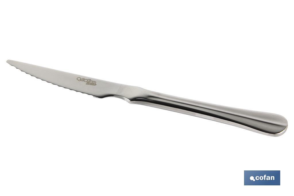CAJA 12uds CUCHILLO DE CARNE INOX C-18/0 MODELO BOLONIA 10 mm