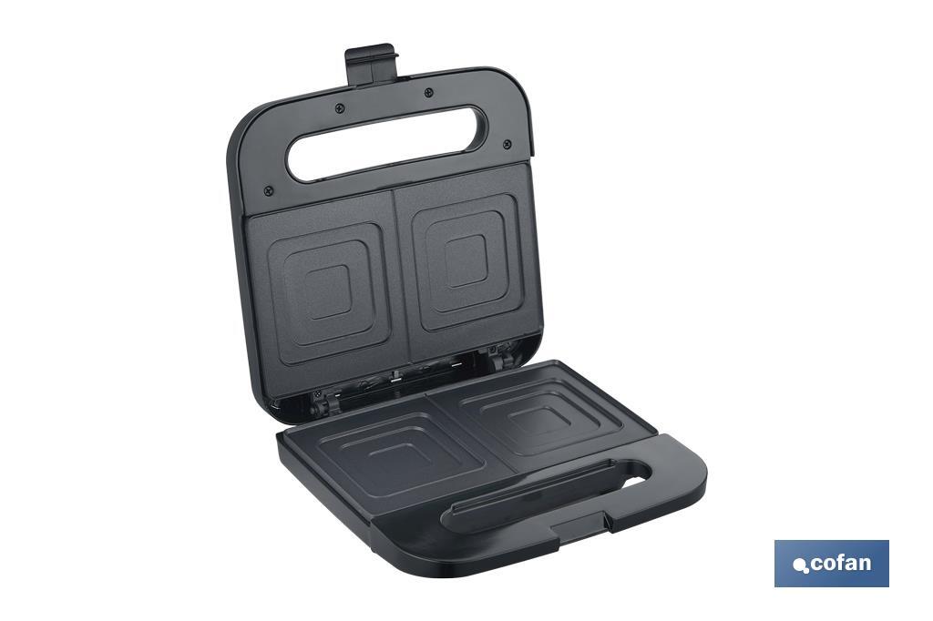 SANDWICHERA COLOR ACERO /NEGRA 750 W 23.7 X 23.3 X 8 CM