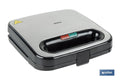SANDWICHERA COLOR ACERO /NEGRA 750 W 23.7 X 23.3 X 8 CM