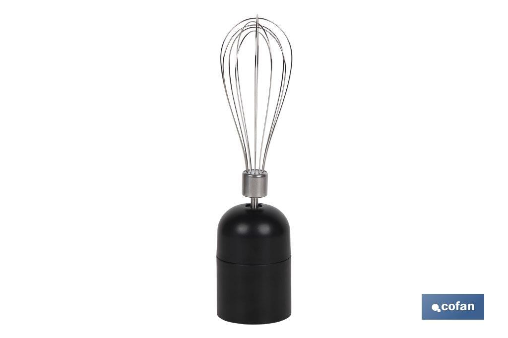 BATIDORA DE MANO ELÉCTRICA CON ACCESORIO BATIDOR Y VASO MEZCLADOR 800W