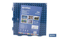 SET DE 4 UDS. LOSETA ALVEOLADA AZUL DE PVC 33 X 33 X 2 CM
