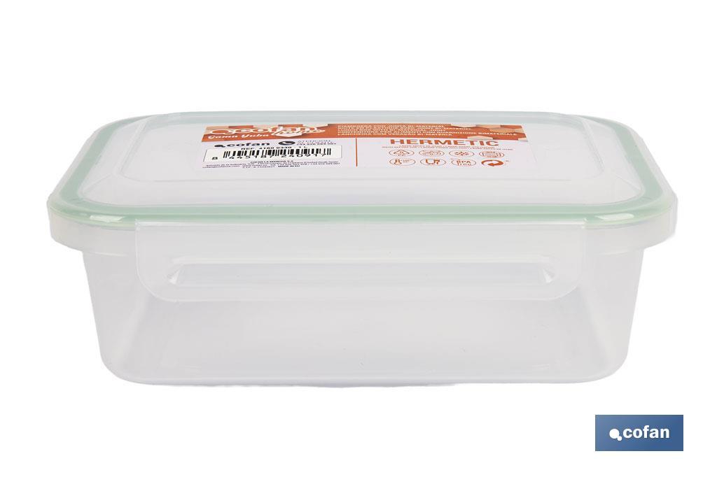 FIAMBRERA VERDE RECTANGULAR CON JUNTA BI-MATERIA MODELO YUBA 1,4 L