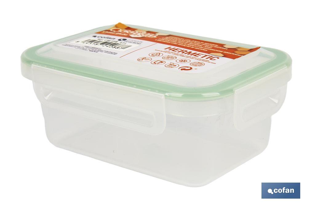 FIAMBRERA VERDE RECTANGULAR CON JUNTA BI-MATERIA MODELO YUBA 1 L