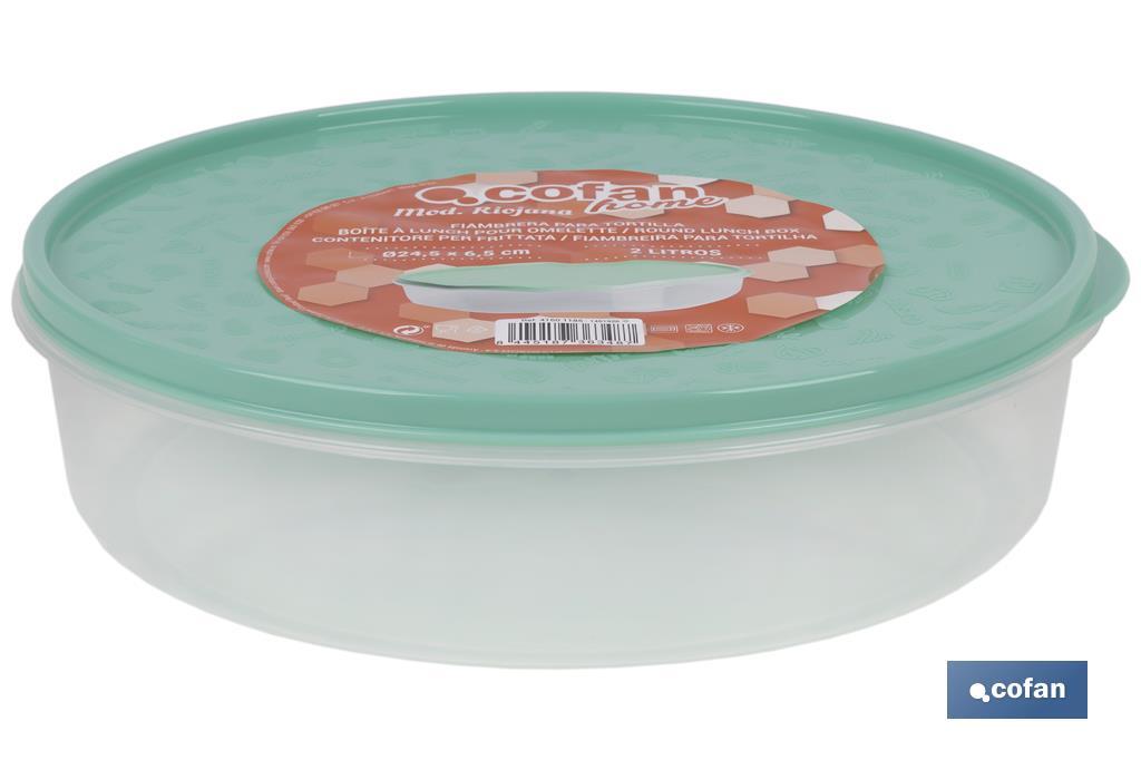 FIAMBRERA TORTILLA REDONDA VERDE 24.5X6.5cm venta unitaria