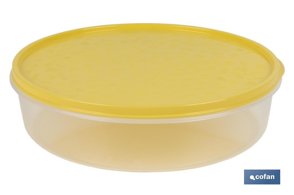 FIAMBRERA TORTILLA REDONDA AMARILLO 24.5X6.5cm