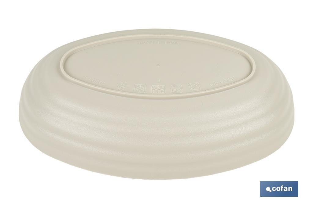FUENTE OVALADA VERDE AGUA 24X16X5.5cm MODELO NARA 1080ml venta unitaria